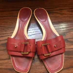Gucci Red Slide Sandals